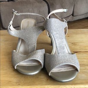 Marbella Gold sparkly heels